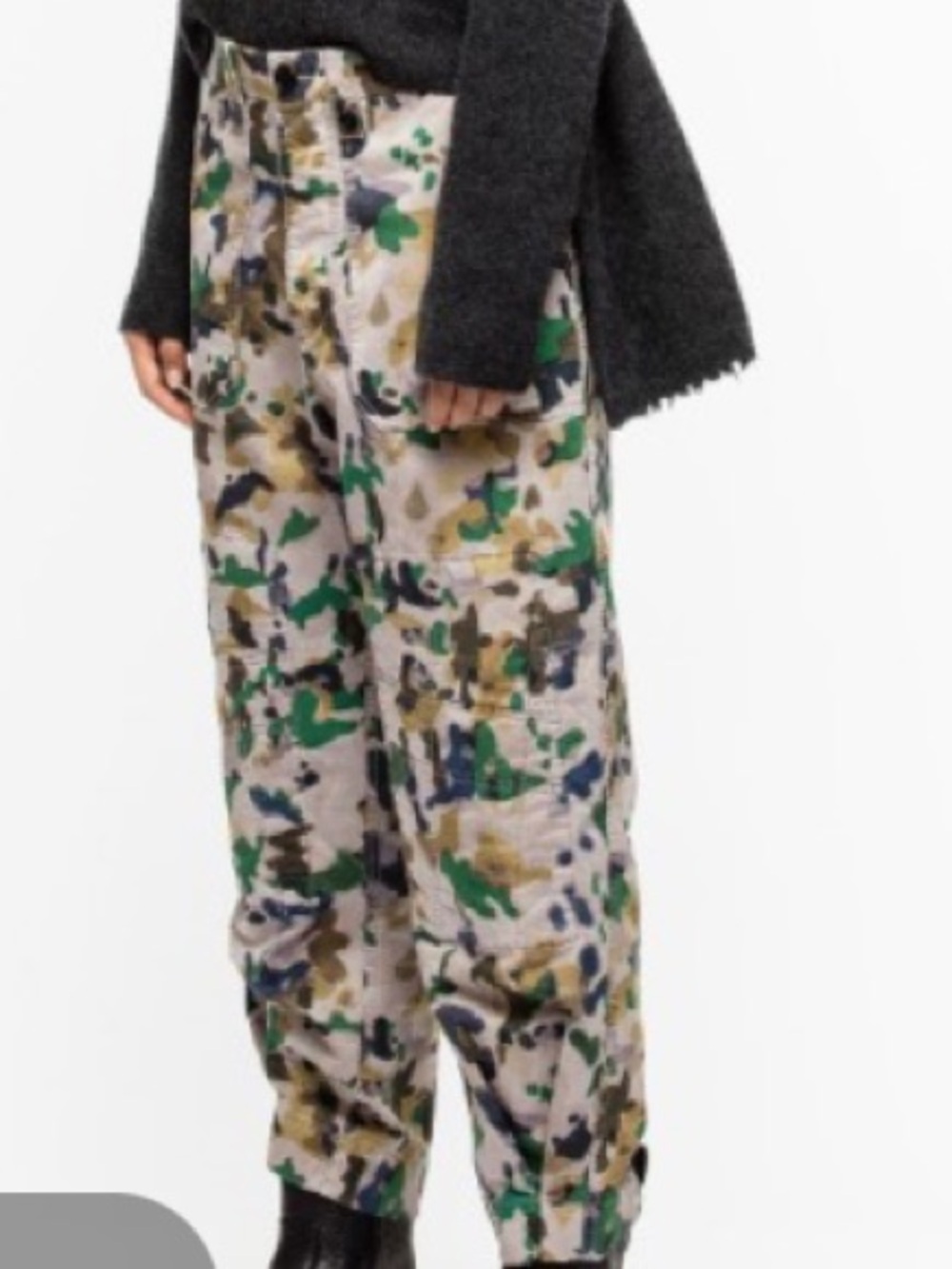 Zadig & Voltaire Pia Camou Camouflage Floral Barrel Pants Size 27 US 4 - Picture 2 of 11